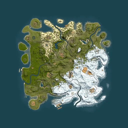 Rust map seed 1054465790, 4500x4500m top-down preview