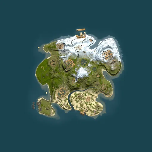 Rust map seed 1284107992, 2500x2500m top-down preview