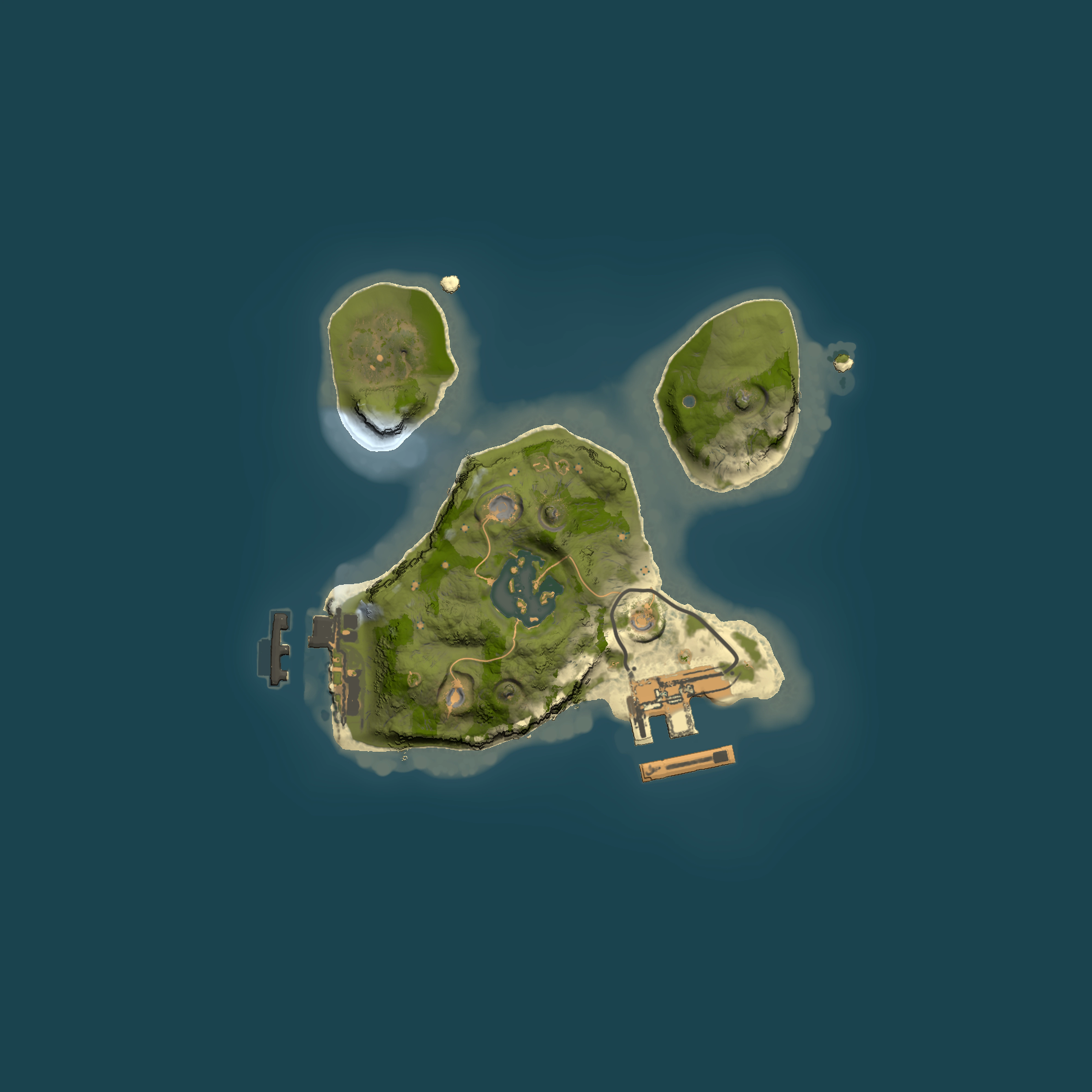 Full top-down render of Rust map seed 1684958680, 1500x1500m