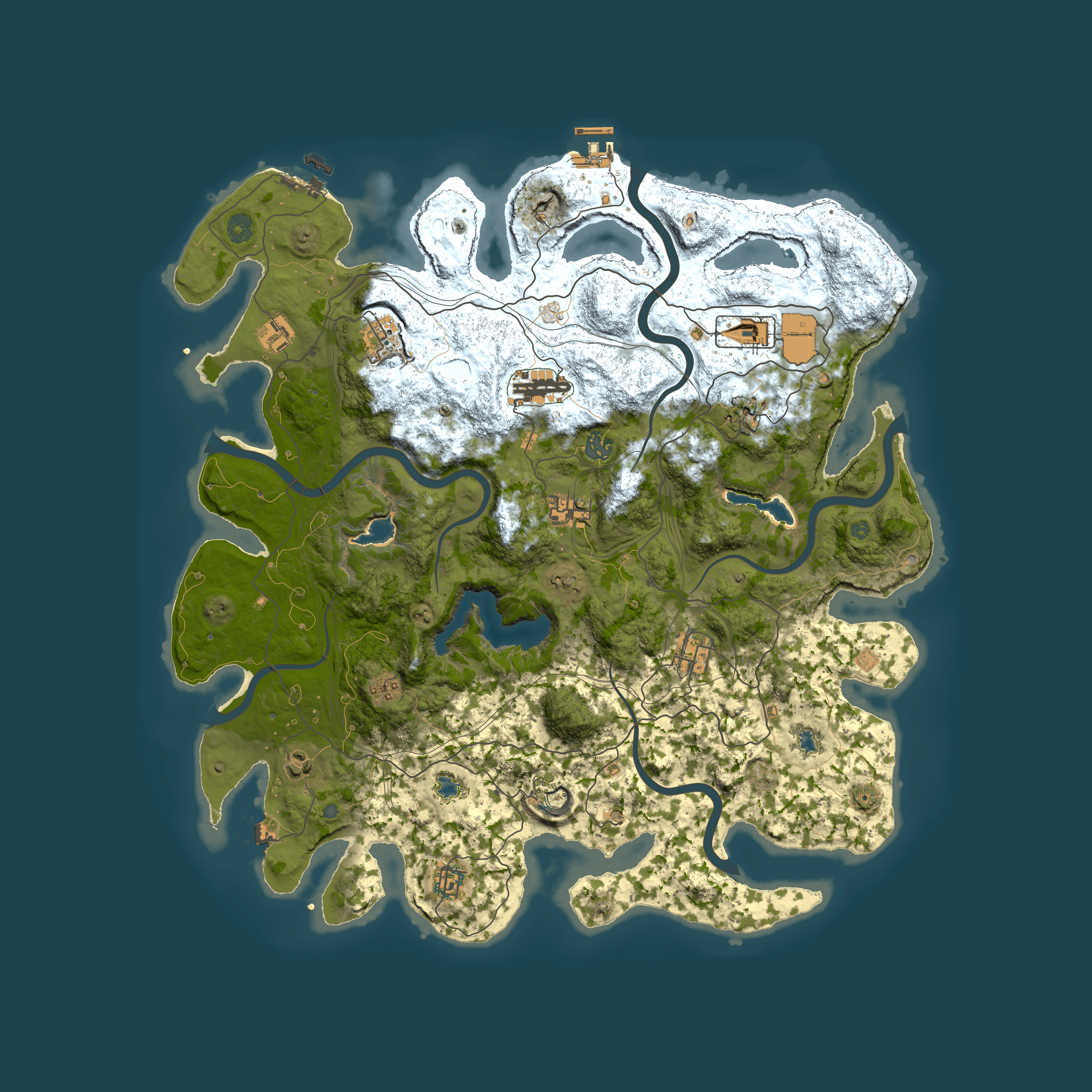 Full top-down render of Rust map seed 1807253200, 4500x4500m