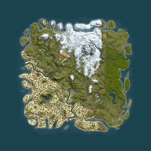 Rust map seed 342277243, 6000x6000m top-down preview