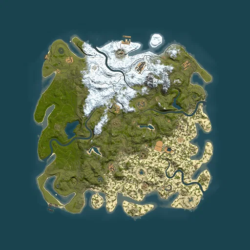Rust map seed 1043785772, 5000x5000m top-down preview