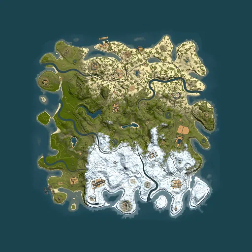Rust map seed 900743448, 4500x4500m top-down preview