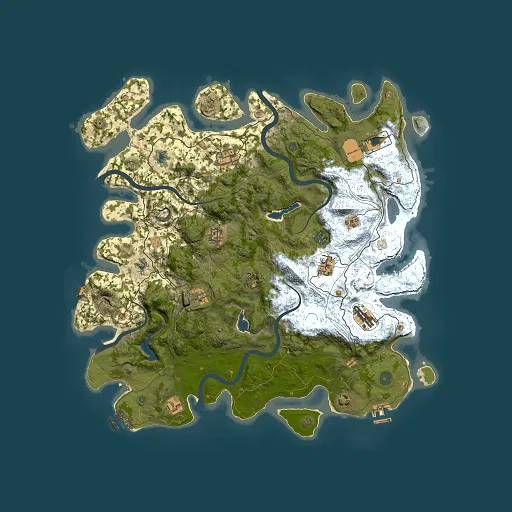 Rust map seed 1887338605, 4500x4500m top-down preview