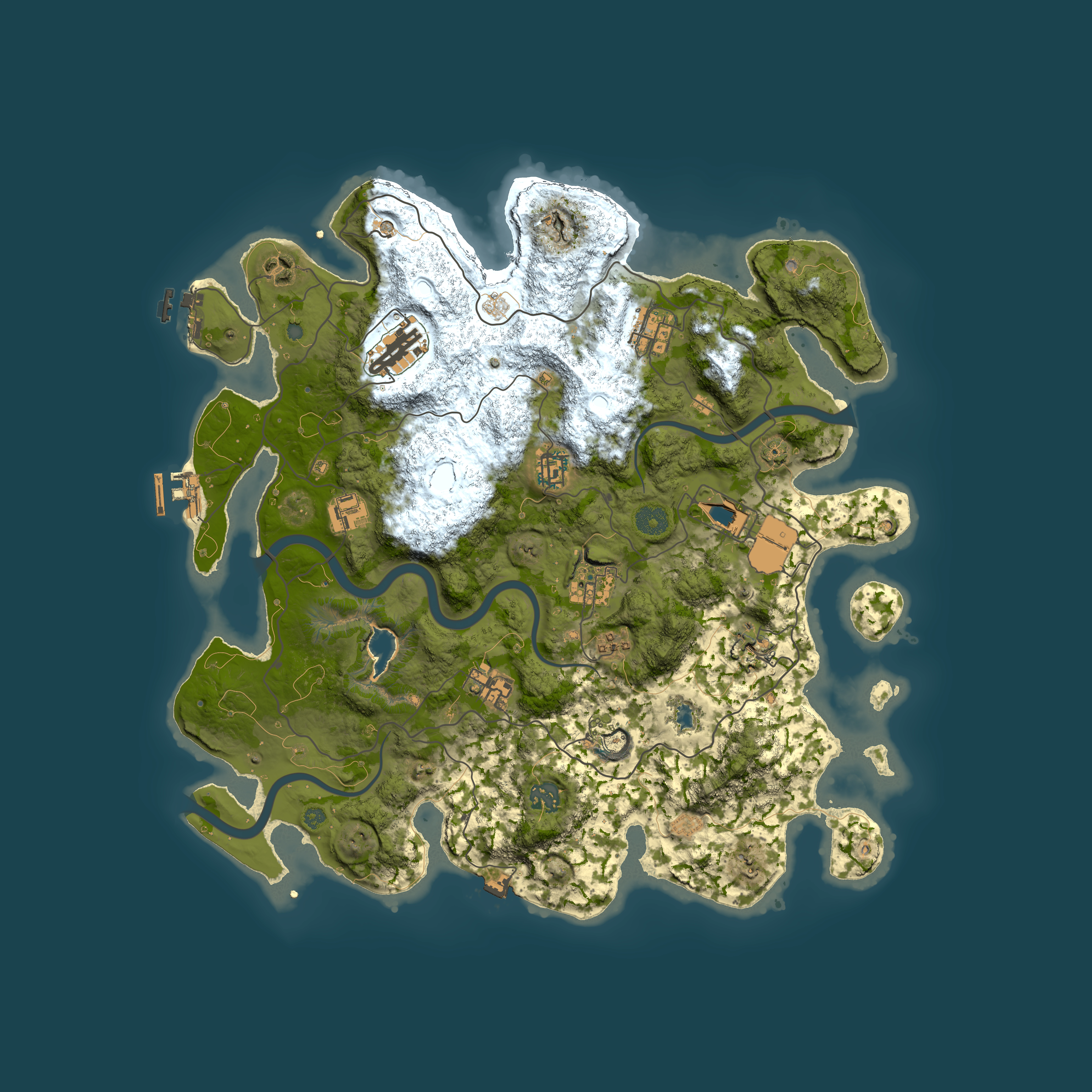 Full top-down render of Rust map seed 84531977, 4000x4000m
