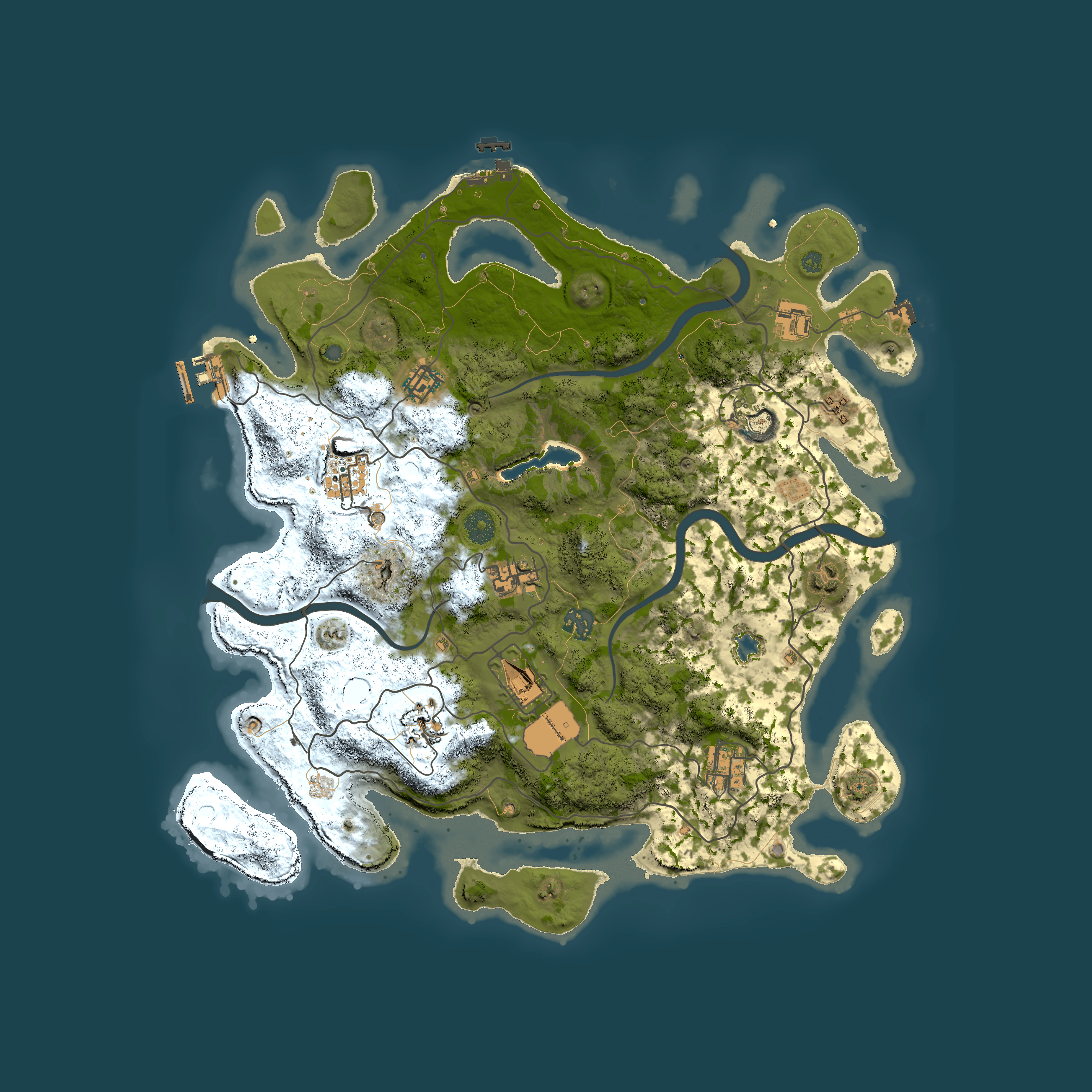 Full top-down render of Rust map seed 946765347, 4000x4000m