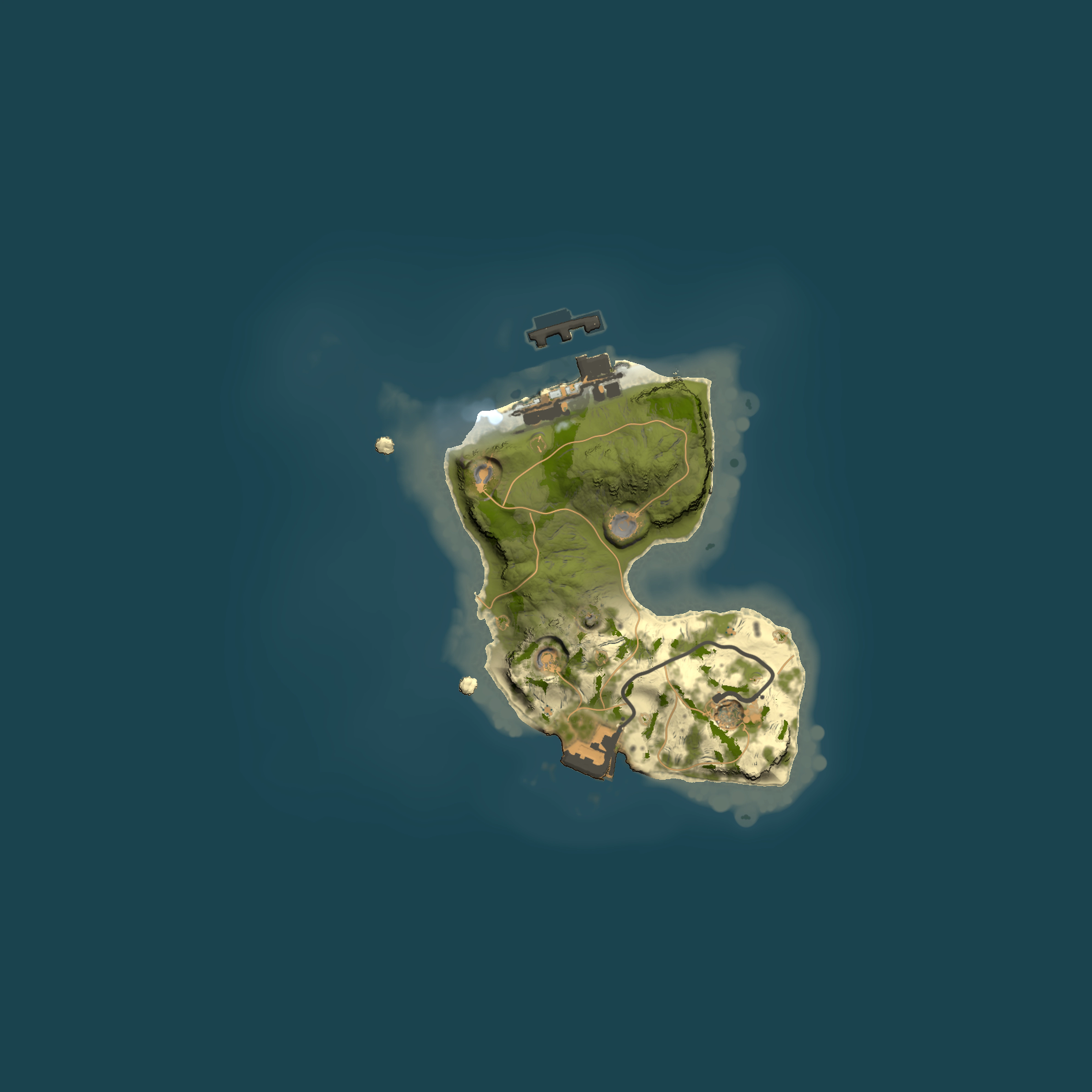 Full top-down render of Rust map seed 1810194255, 1500x1500m