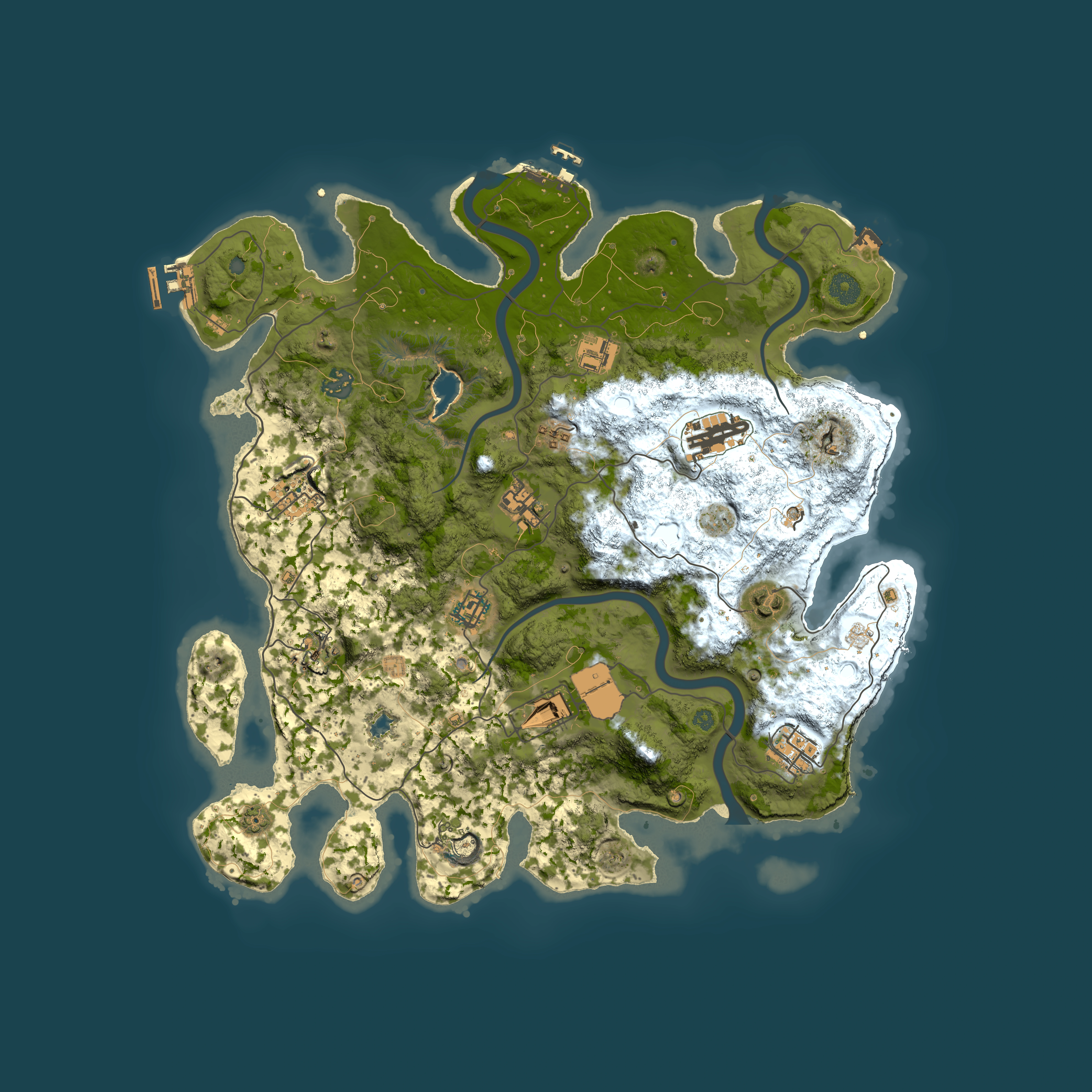 Full top-down render of Rust map seed 617912221, 4000x4000m