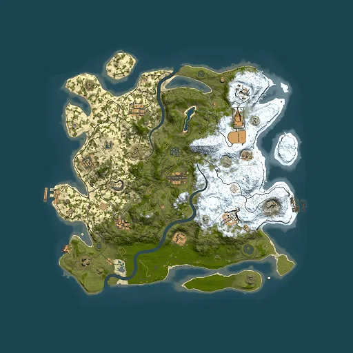 Rust map seed 874105770, 4000x4000m top-down preview