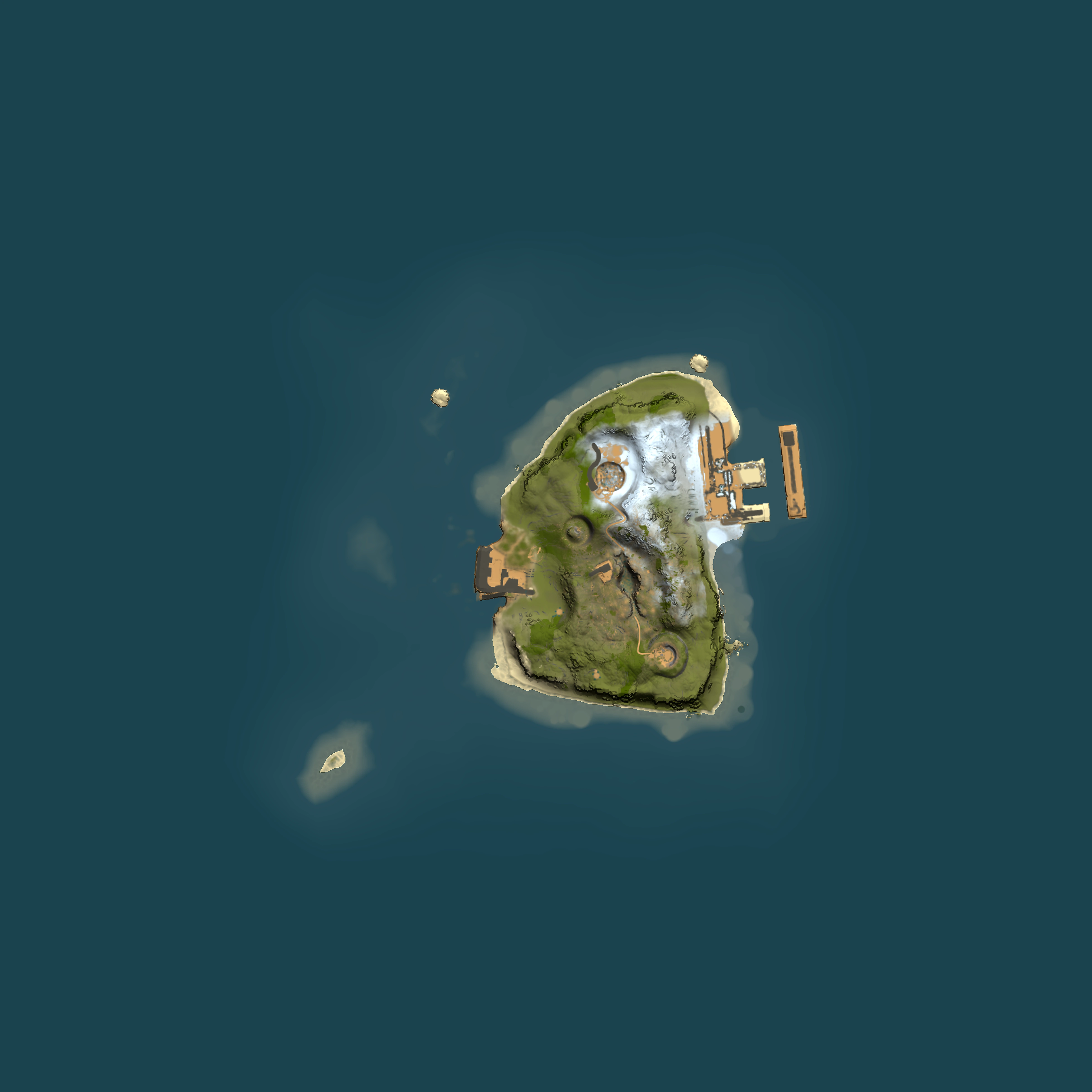 Full top-down render of Rust map seed 664182906, 1500x1500m