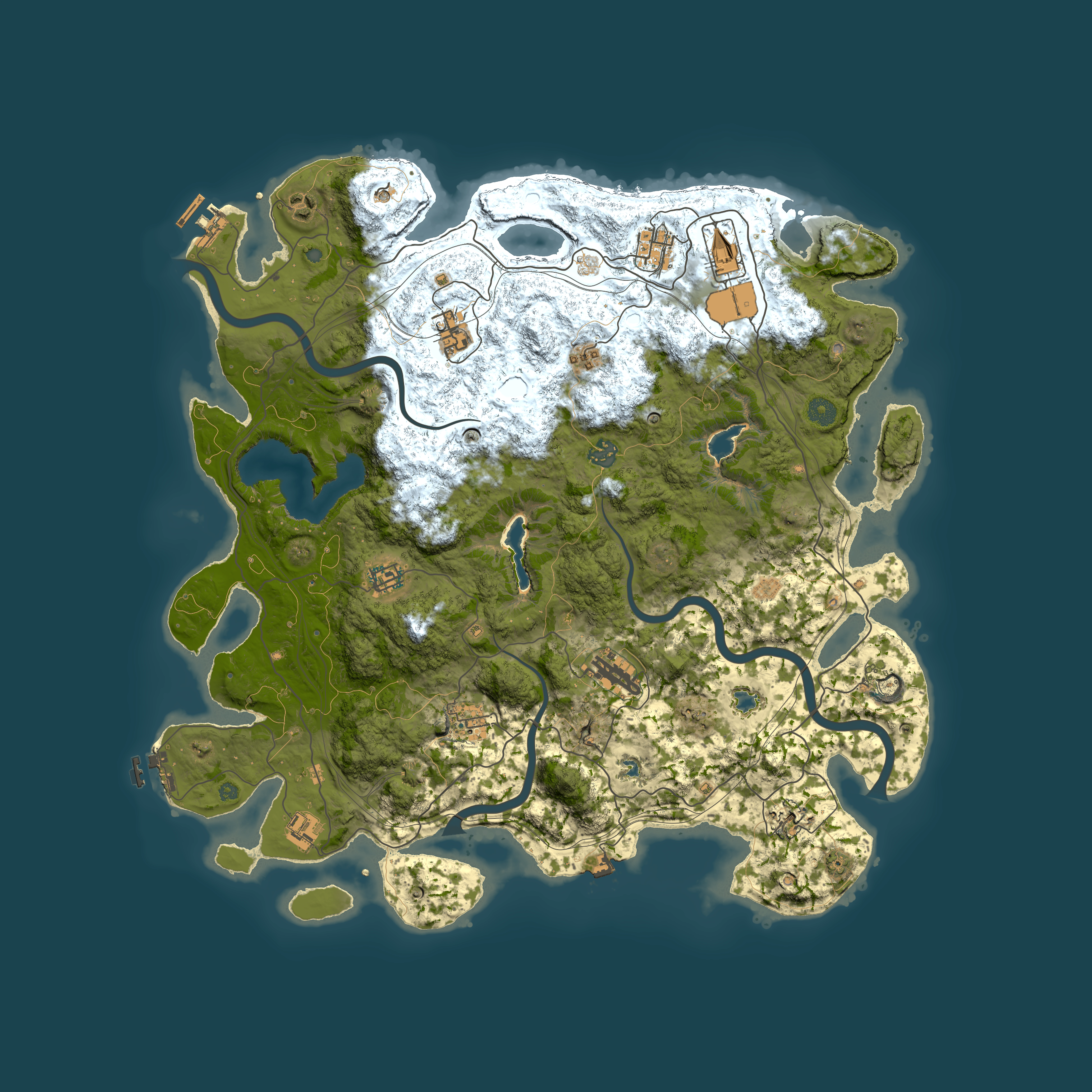 Full top-down render of Rust map seed 1477389984, 4500x4500m