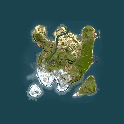 Rust map seed 990791052, 2500x2500m top-down preview