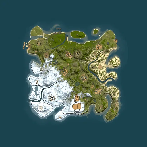 Rust map seed 1134730767, 3500x3500m top-down preview