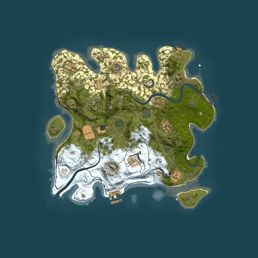 Rust map seed 1348716925, 3500x3500m top-down preview