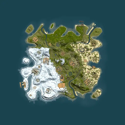 Rust map seed 1645933854, 3500x3500m top-down preview