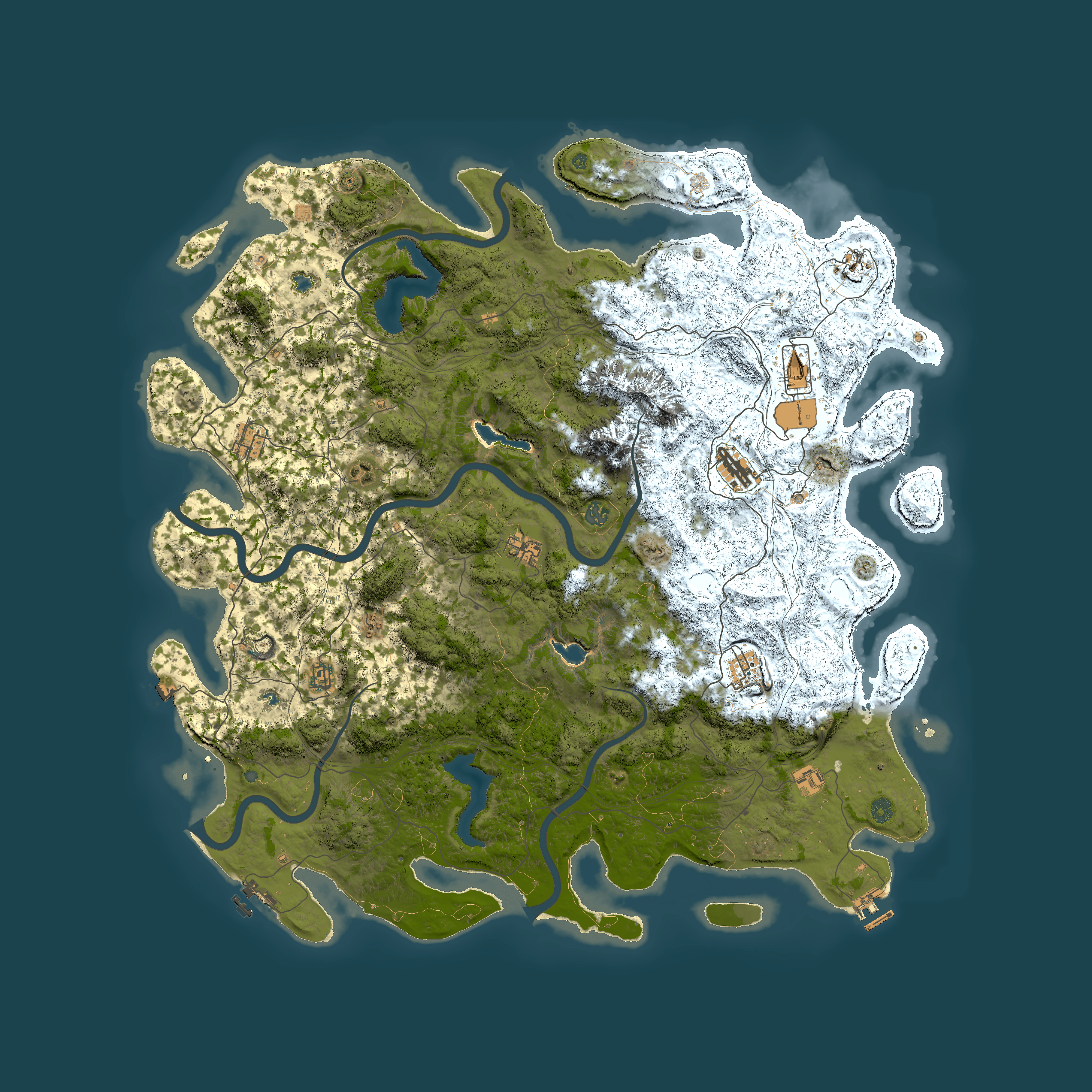 Full top-down render of Rust map seed 1536601807, 5500x5500m