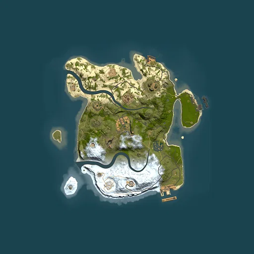 Rust map seed 1849015365, 2500x2500m top-down preview