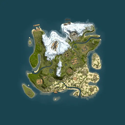 Rust map seed 828001813, 3000x3000m top-down preview