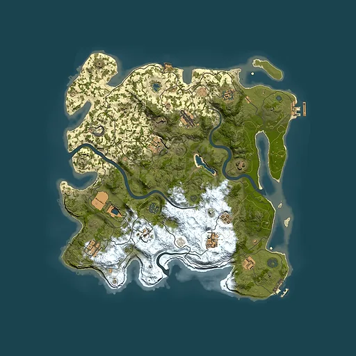 Rust map seed 160420078, 4000x4000m top-down preview