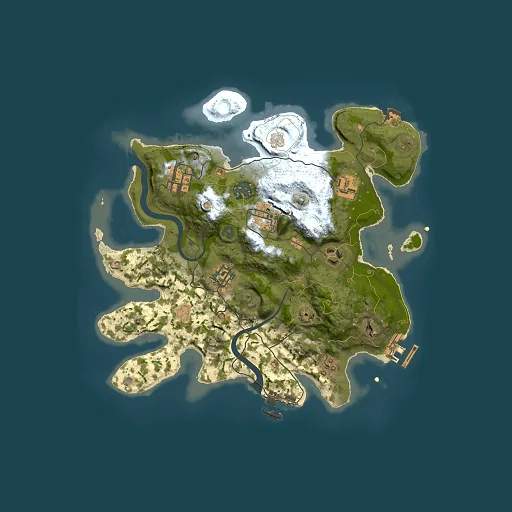 Rust map seed 1964816894, 3000x3000m top-down preview