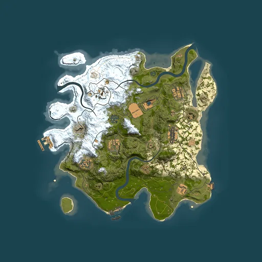Rust map seed 1139425025, 3500x3500m top-down preview