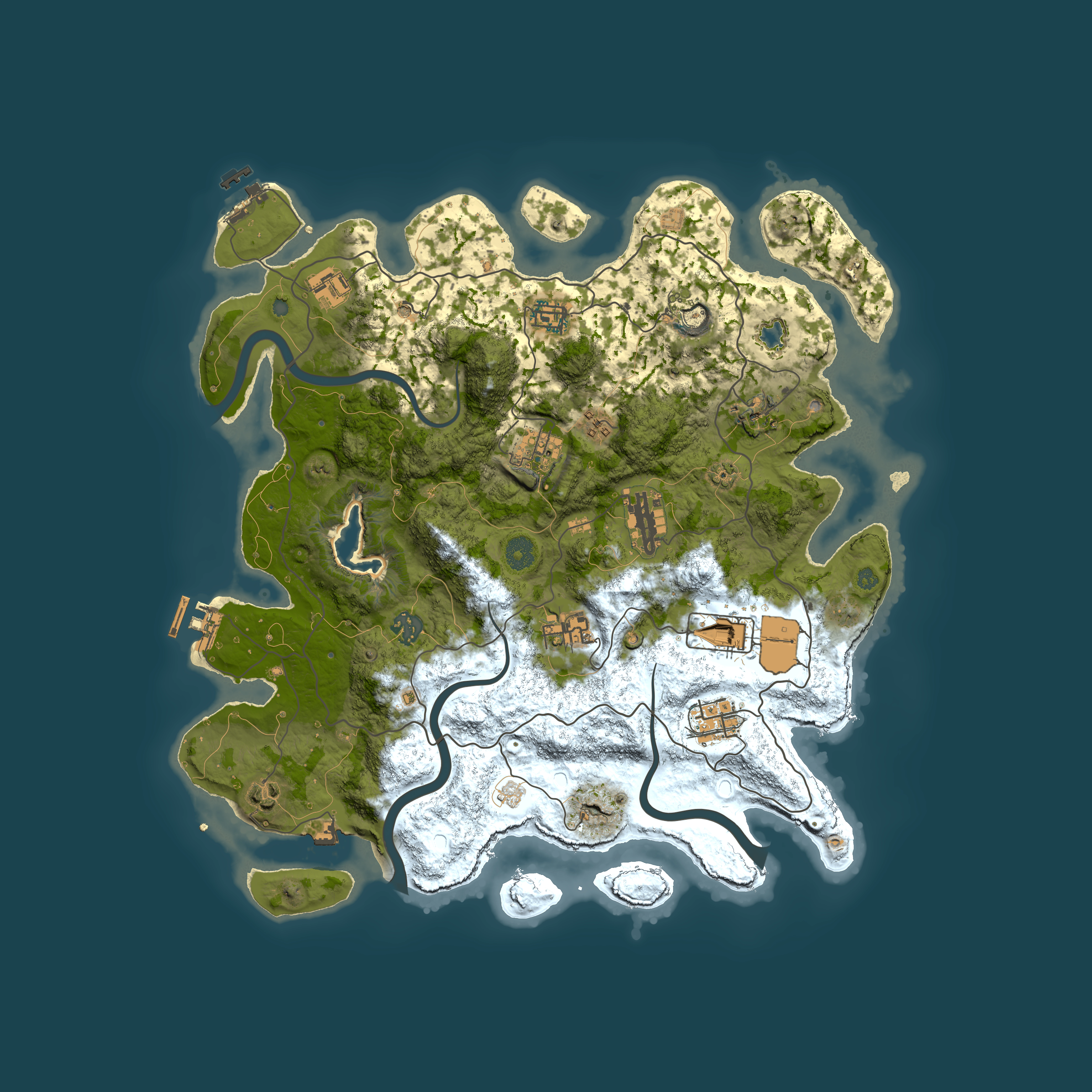 Full top-down render of Rust map seed 870069165, 4000x4000m