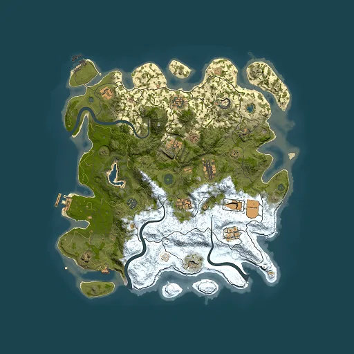 Rust map seed 870069165, 4000x4000m top-down preview