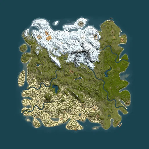 Rust map seed 1340428621, 6000x6000m top-down preview