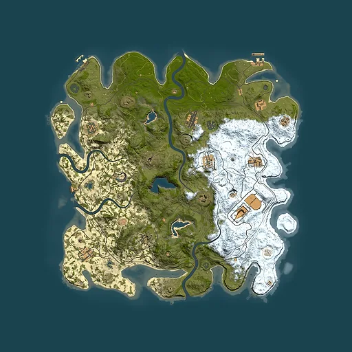 Rust map seed 16340908, 4500x4500m top-down preview