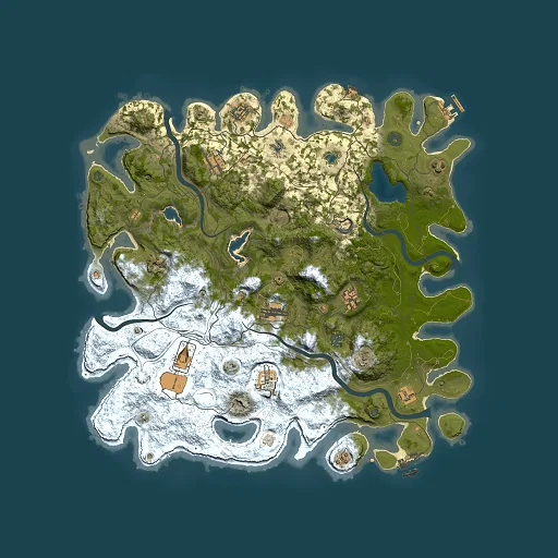 Rust map seed 879316099, 4500x4500m top-down preview