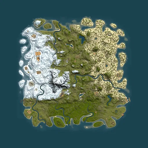 Rust map seed 319184975, 6000x6000m top-down preview