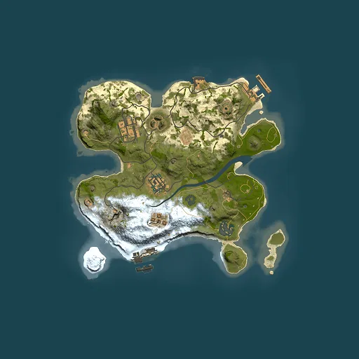 Rust map seed 519579245, 2500x2500m top-down preview