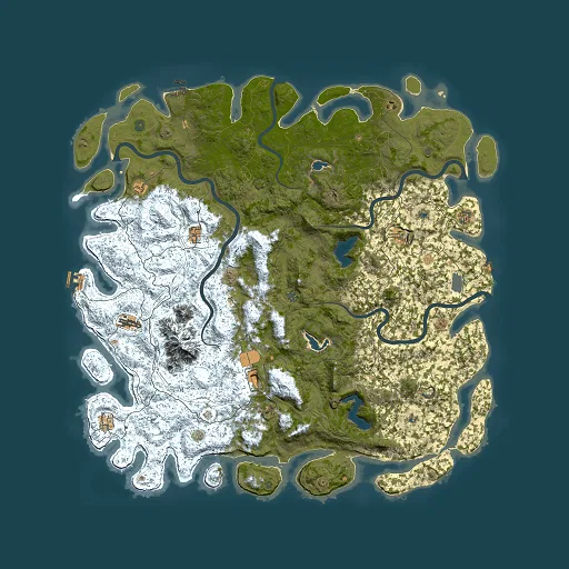 Rust map seed 15624363, 6000x6000m top-down preview