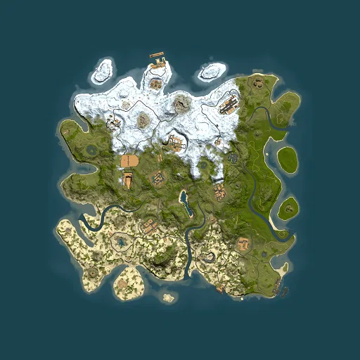 Rust map seed 17055090, 4000x4000m top-down preview