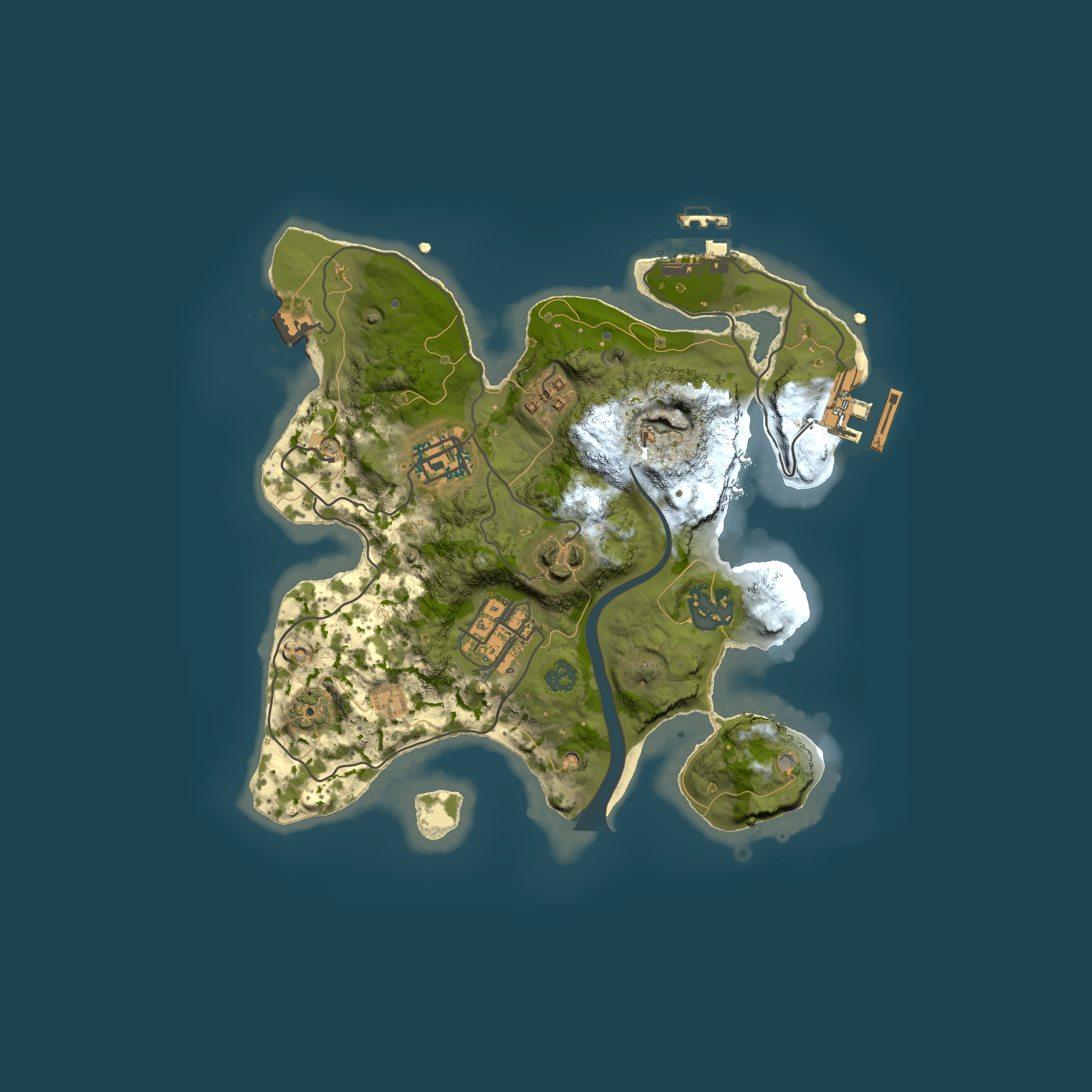 Full top-down render of Rust map seed 1577182303, 2500x2500m