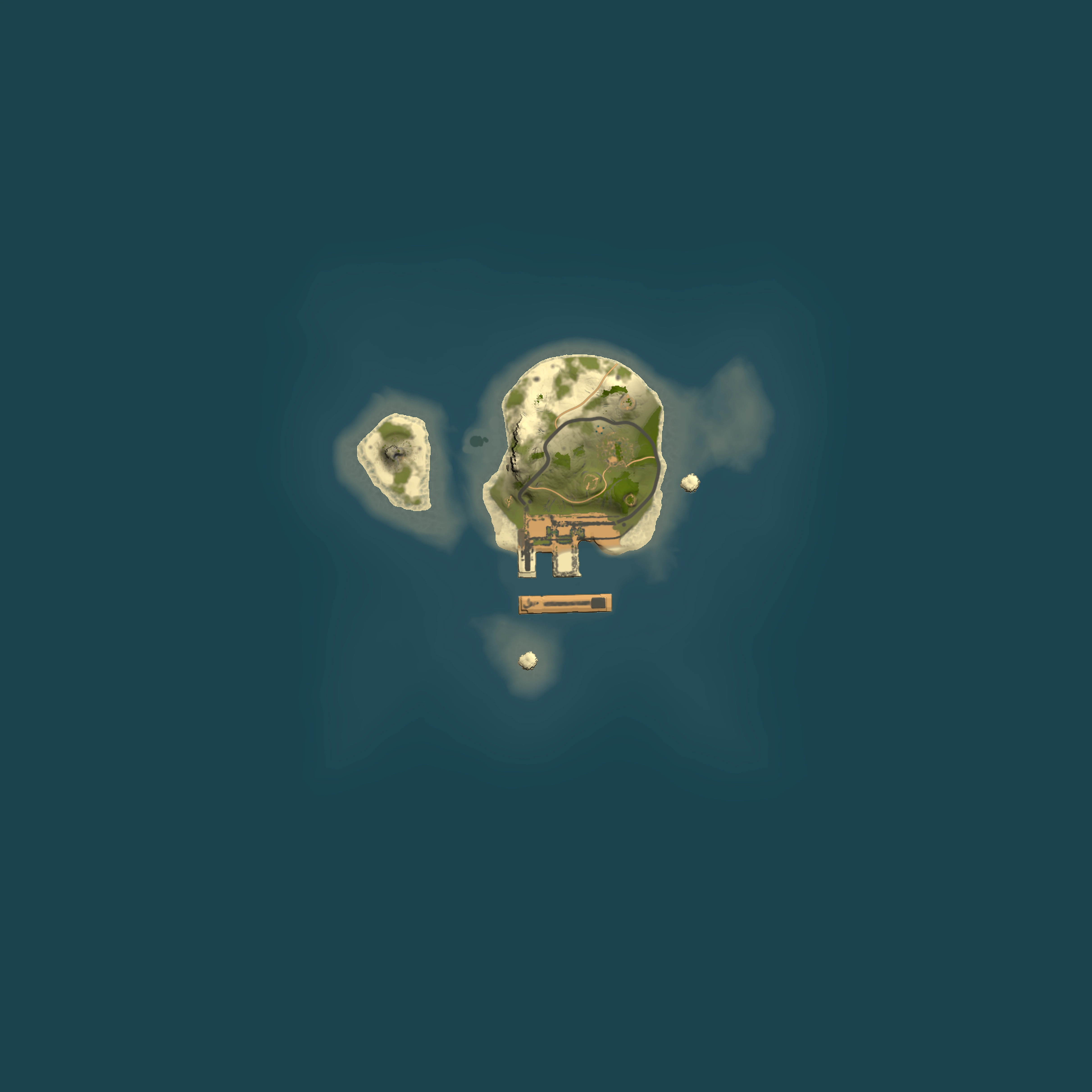 Full top-down render of Rust map seed 858809754, 1500x1500m