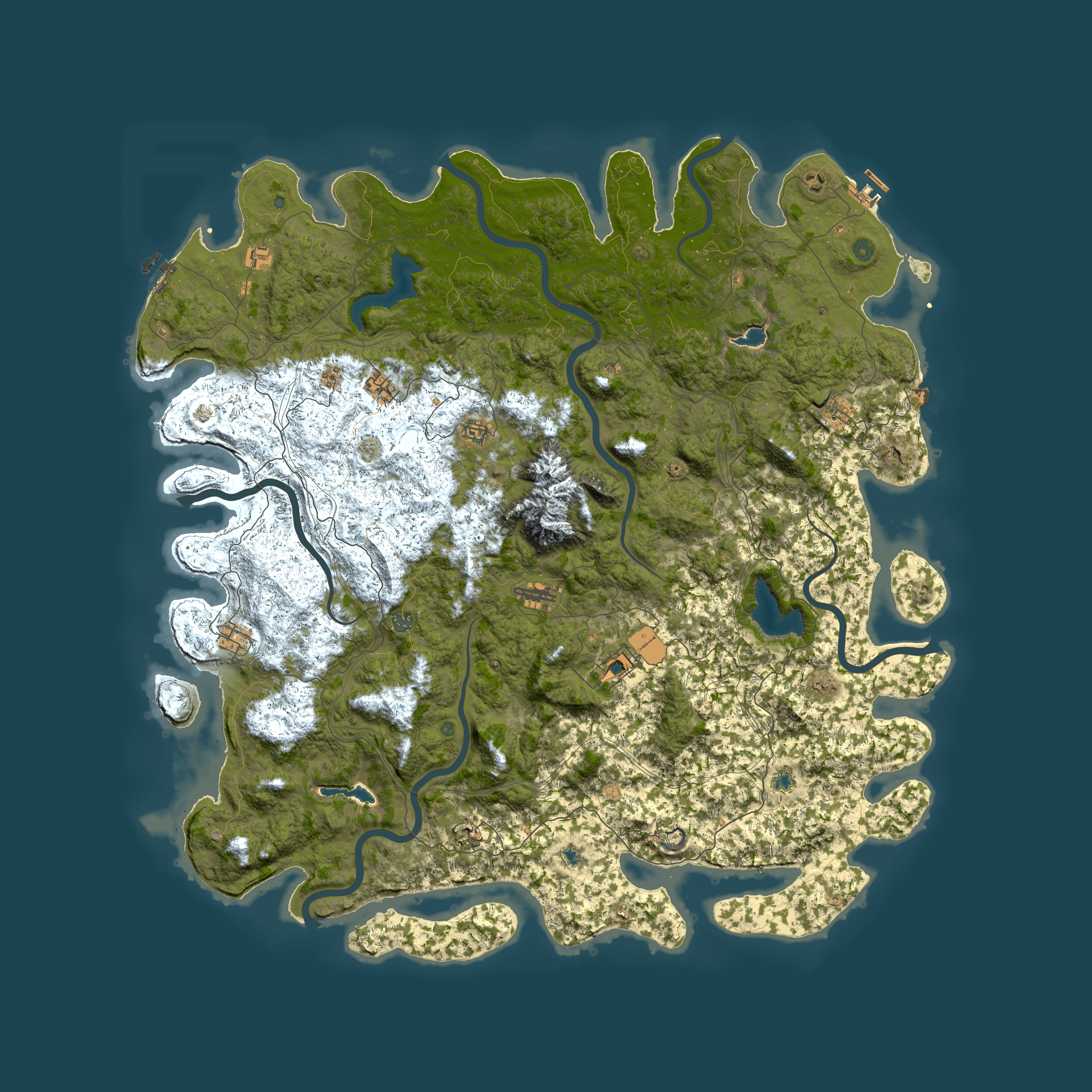 Full top-down render of Rust map seed 312106563, 6000x6000m
