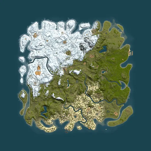 Rust map seed 254498429, 6000x6000m top-down preview