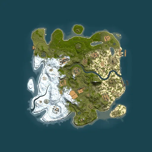 Rust map seed 486531356, 3500x3500m top-down preview