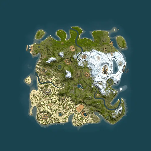 Rust map seed 1529965578, 4000x4000m top-down preview
