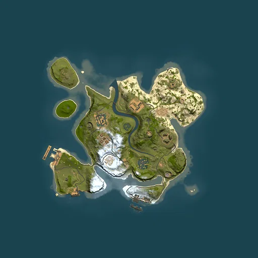 Rust map seed 667141132, 2500x2500m top-down preview