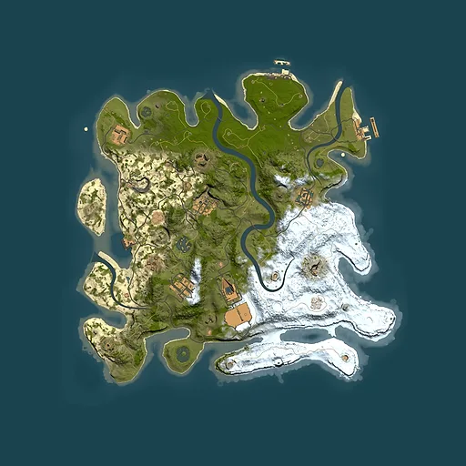 Rust map seed 2055737081, 3500x3500m top-down preview