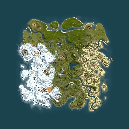 Rust map seed 1044463421, 4500x4500m top-down preview