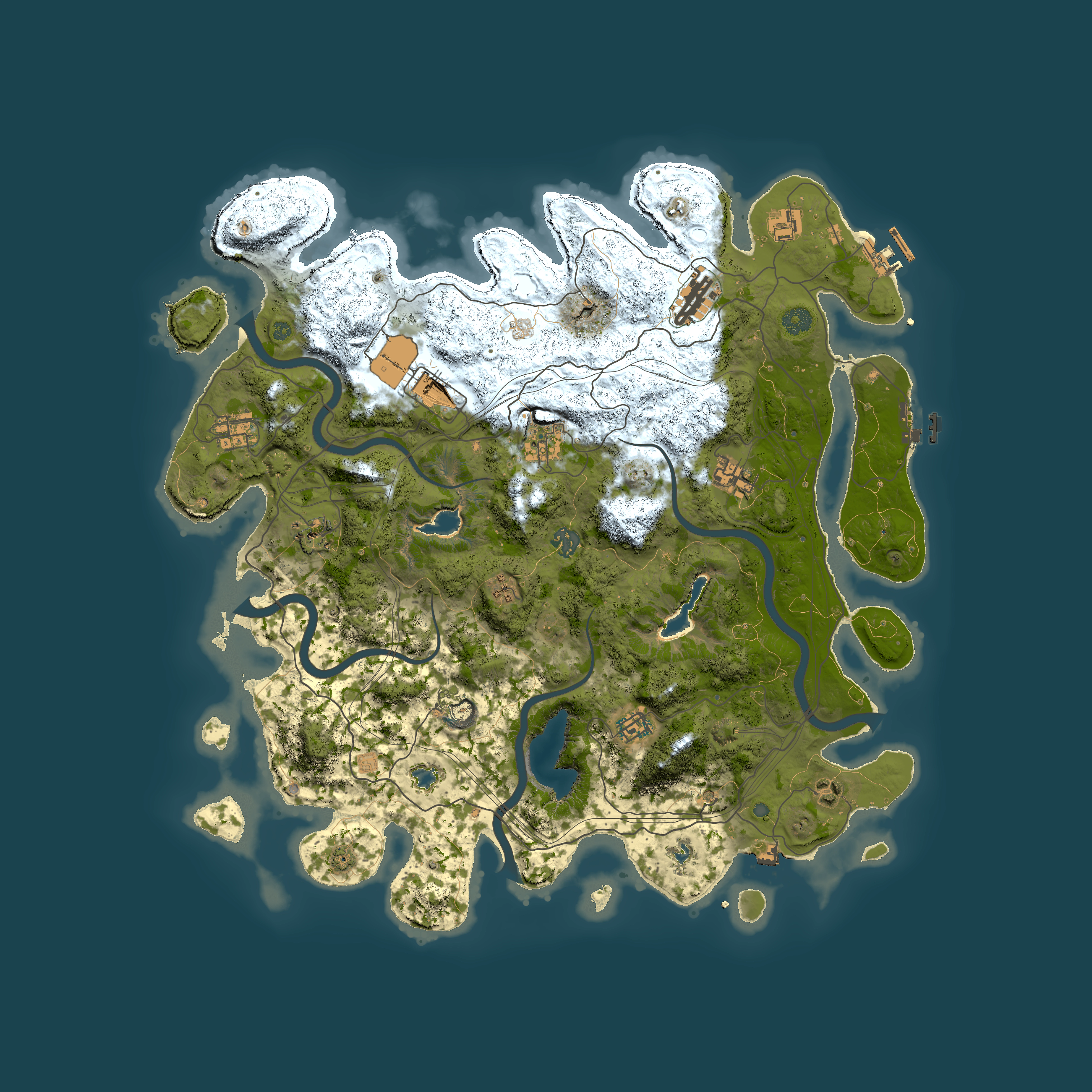 Full top-down render of Rust map seed 2084478877, 4500x4500m