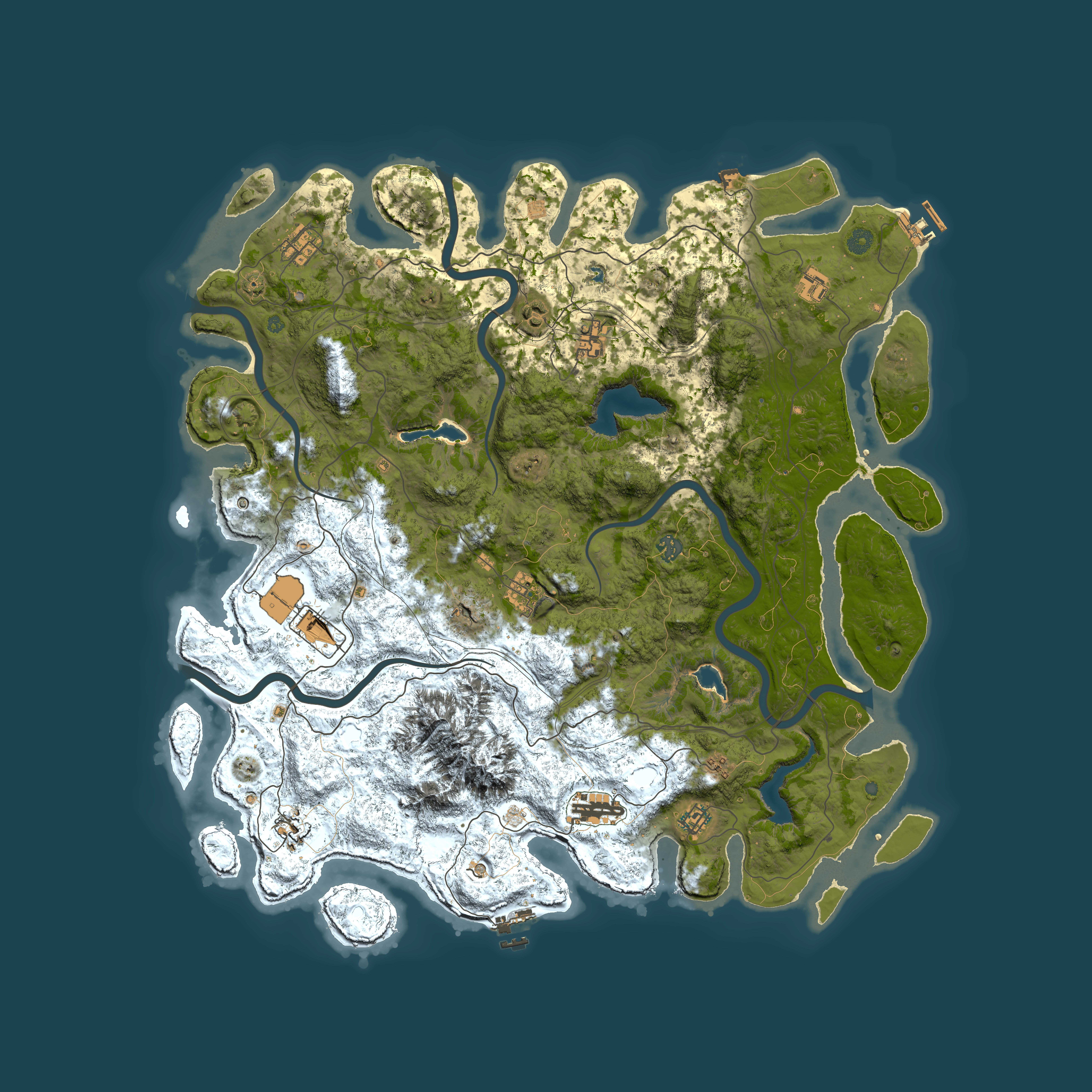 Full top-down render of Rust map seed 1162999006, 5000x5000m