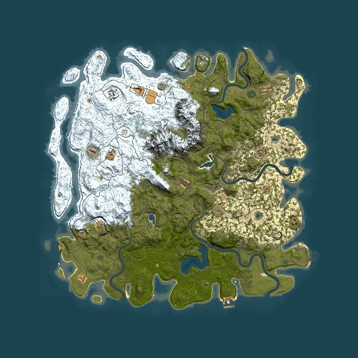 Rust map seed 431727742, 5500x5500m top-down preview