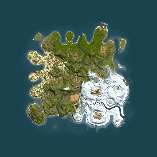 Rust map seed 1860073775, 3500x3500m top-down preview