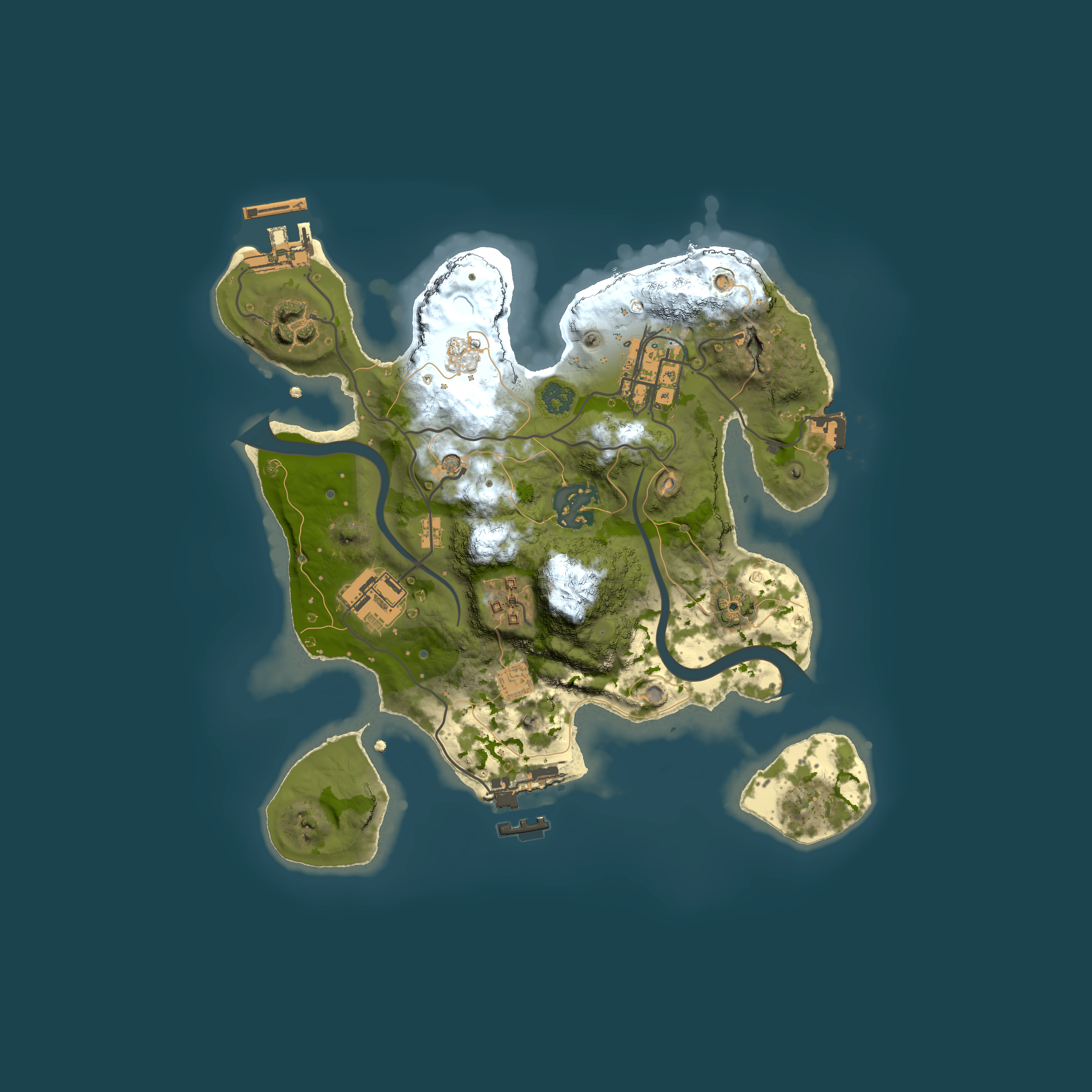 Full top-down render of Rust map seed 779961133, 2500x2500m