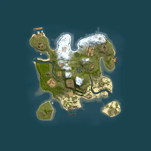 Rust map seed 779961133, 2500x2500m top-down preview