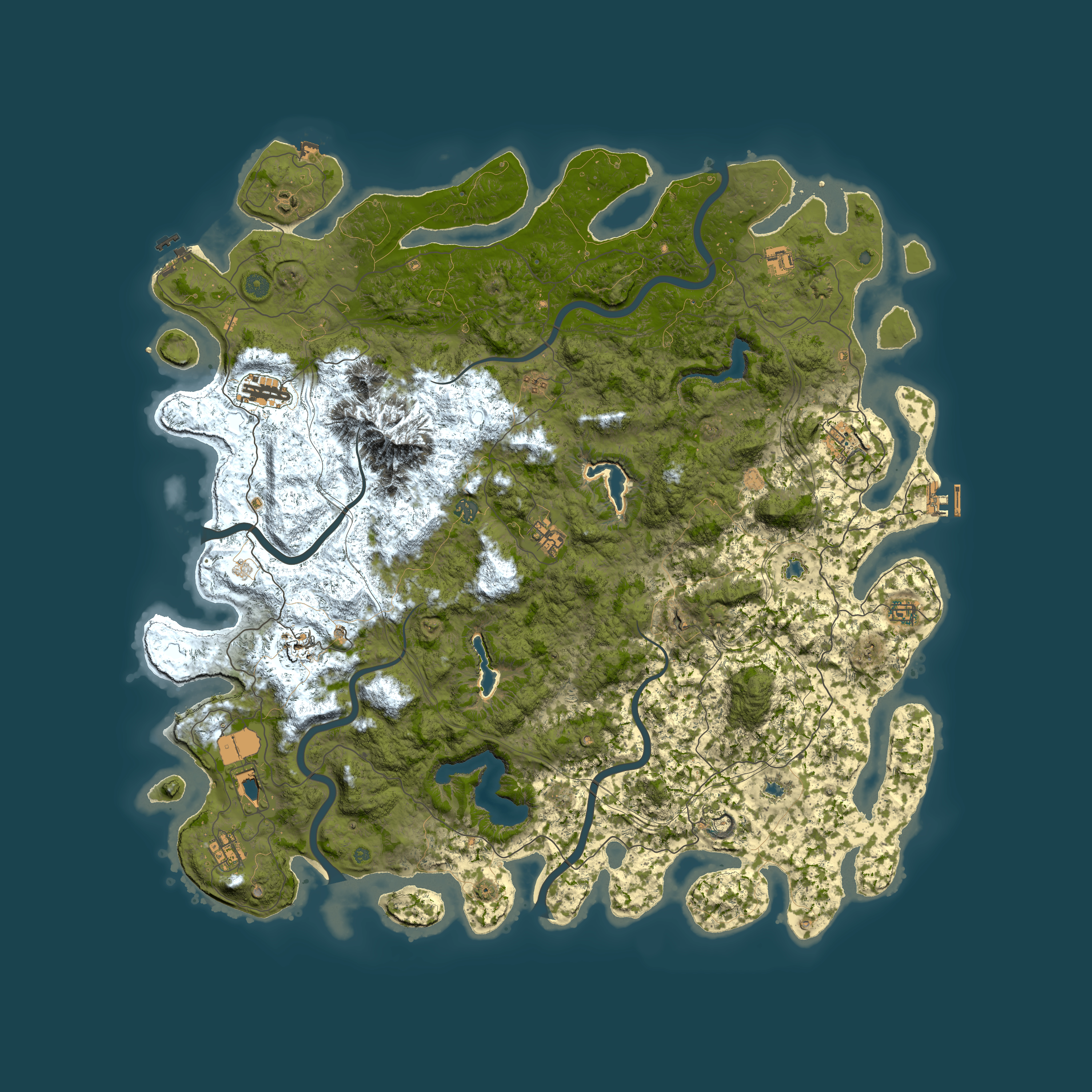 Full top-down render of Rust map seed 1340960567, 5500x5500m